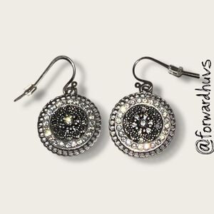 Bundle Sale 3 for $15 | Filigree Drop Earrings – Silver-Tone with Rhinestone Acc